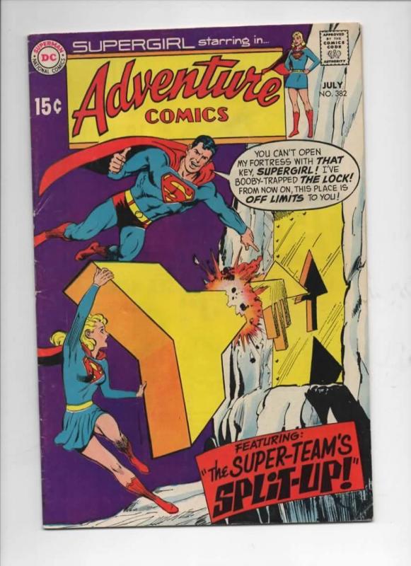 ADVENTURE COMICS #382, GD+, Superman, SuperGirl, 1938 1969, more DC in store