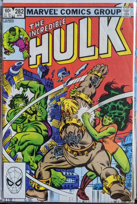 The Incredible Hulk #282 (1983) CORNER SMALL BEND. STILL VF