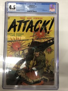 Attack (1952) #1 (CGC 4.5) Harry Harrison • Ernie Bache • Census = 10