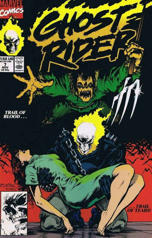 Ghost Rider #7 ORIGINAL Vintage 1990 Marvel Comics