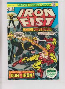 Iron Fist #1 VF- chris claremont - john byrne - iron man - kung fu marvel 1975