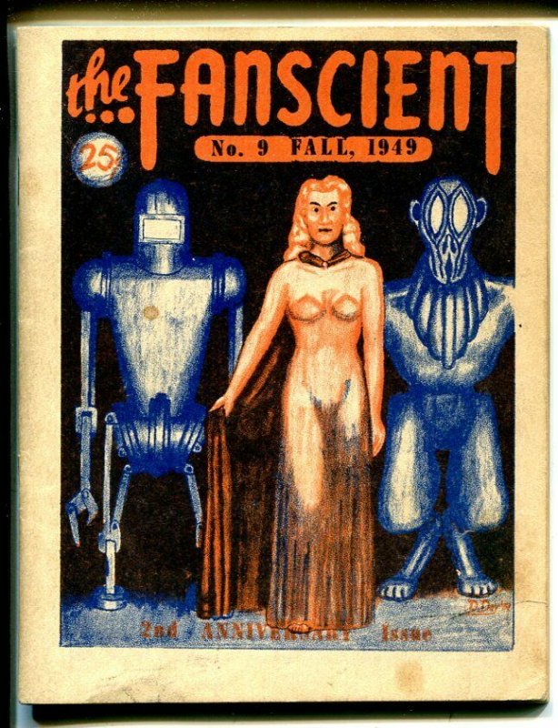 Fanscient #9 1949-Robert Heinlein checklist-Angelman-classic fanzine-VG/FN 