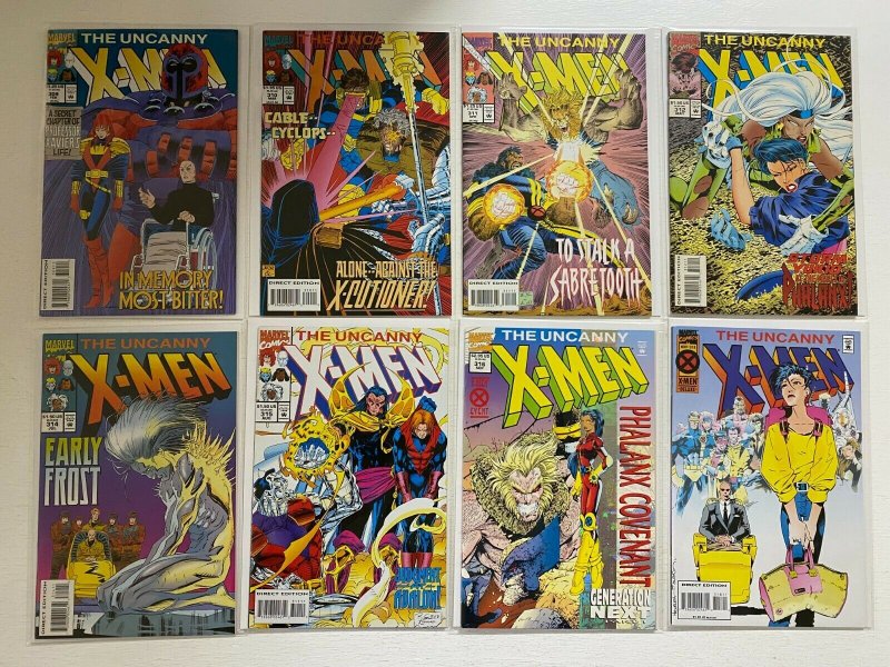 Uncanny X-Men lot #301-343 Marve33 pieces average 7.0 (range 6 to 8) (1993-'97) 