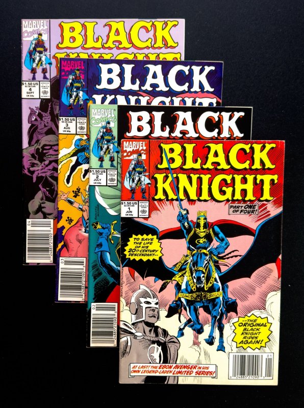 Black Knight #1 (1990) Newsstand - [Lot of 4Bks] - [KEY] 1st Solo Series - VF