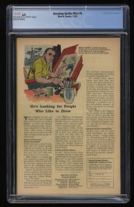 Amazing Spider-Man #6 CGC FN 6.0 1st Full Appearance of Lizard!