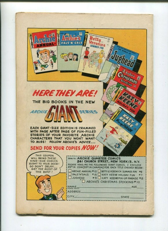 ARCHIES MAD HOUSE #11 (3.5) MADNIK COVER! 1961