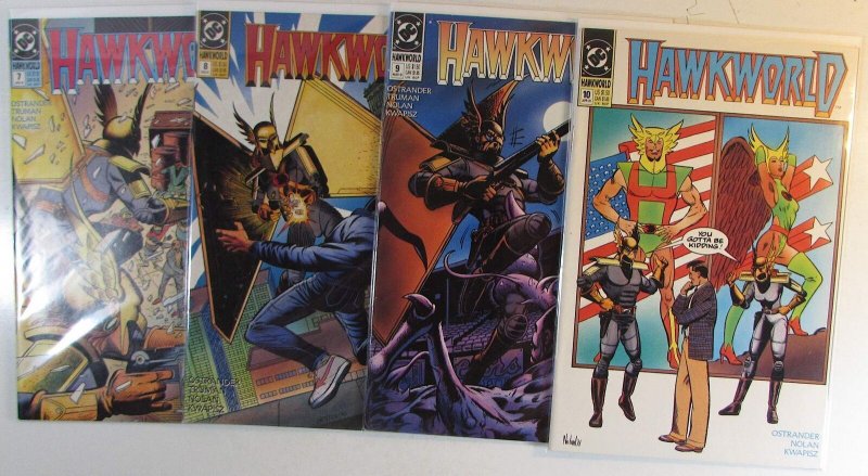 Hawkworld Lot of 4 #7, 8, 9, 10 DC Comics 1991 2nd Series 1st Print Comic Books