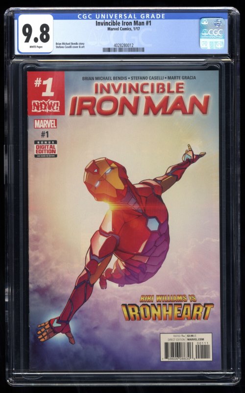 Invincible Iron Man (2017) #1 CGC NM/M 9.8 1st cover appearance Riri Williams!