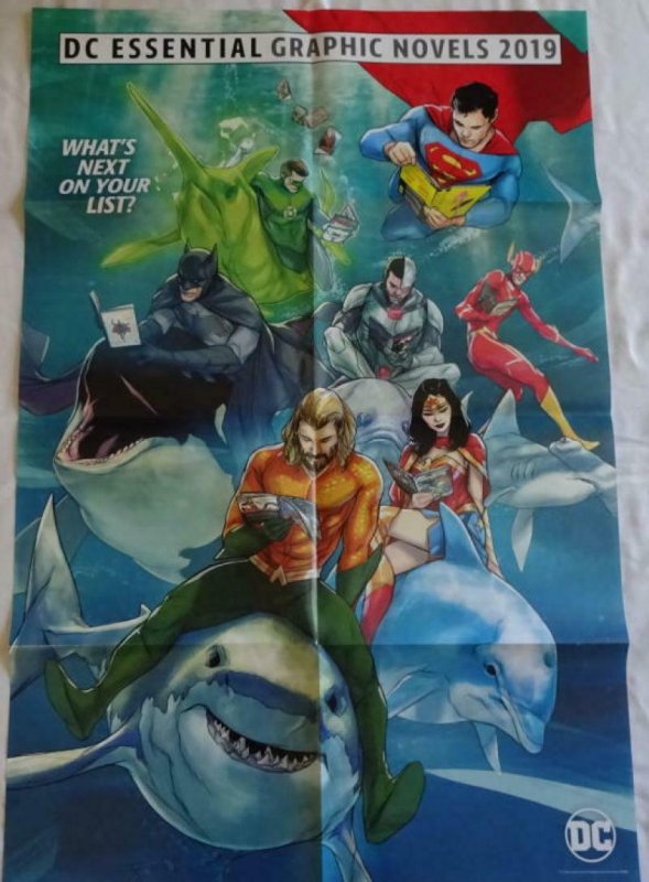 DC GRAPHIC NOVELS Promo Poster , 24 x 36, 2018, DC, BATMAN, GREEN LANTERN Unused