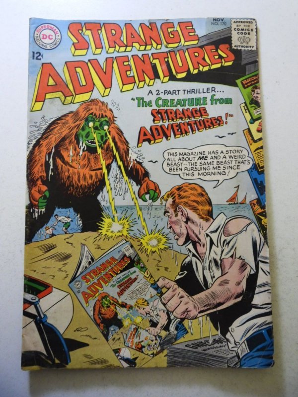 Strange Adventures #170 (1964) VG Cond moisture stains, cf detached at 1 staple