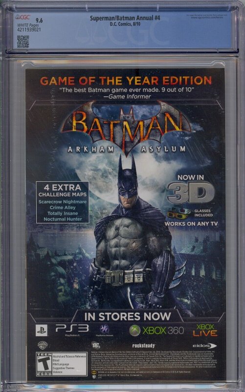 SUPERMAN/BATMAN ANNUAL #4 CGC 9.6 BATMAN BEYOND