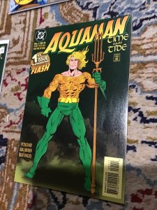 Aquaman: Time and Tide #1, 2, 3 (1993) The Flash x-over! Super-High-Grade Wow!