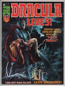 DRACULA LIVES Magazine #11, VF-, 1975, DeZuniga Lilith, more Vampire in store