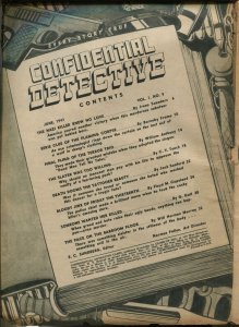 Confidential Detective #9 6/1943-Nazi Killer cover-wild pulp stories-lurid pi...