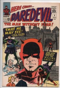 DAREDEVIL #9, VF, Wally Wood, Organizer, Kruger, 1964 1966, Marvel Comic