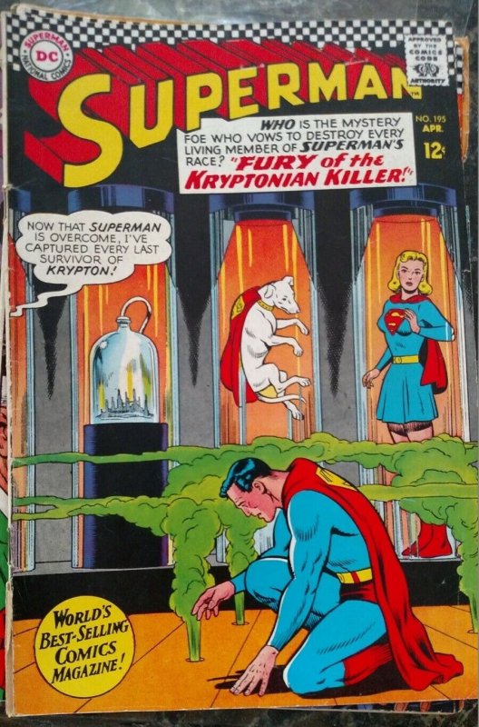Superman #195 (DC,1967) Condition VG