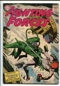 OUR FIGHTING FORCES #22-1957-DC-SILVER AGE-FROGMAN DUEL-vg 