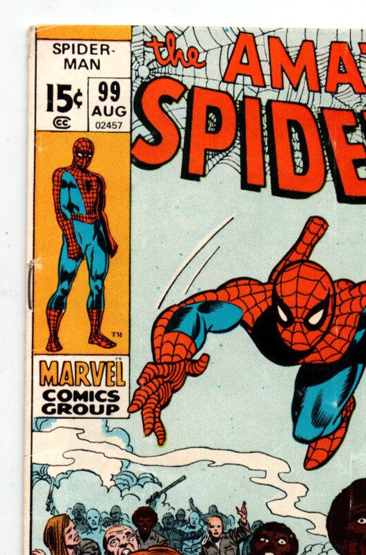 Amazing Spider-Man #99 - prison riot cover - 1971 - VG