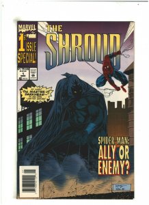 The Shroud #1 NM- 9.2 Newsstand Marvel Comics 1994 Spider-man app. 