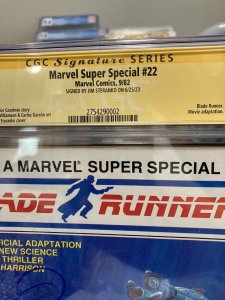 Marvel Super Special 22 CGC SS 9.2 Signed JIM STERANKO  Blade Runner!