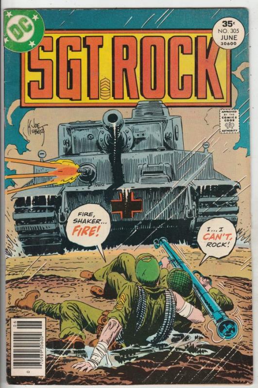 Sgt. Rock #305 (Jun-77) FN/VF Mid-High-Grade Sgt. Rock, Easy Co.