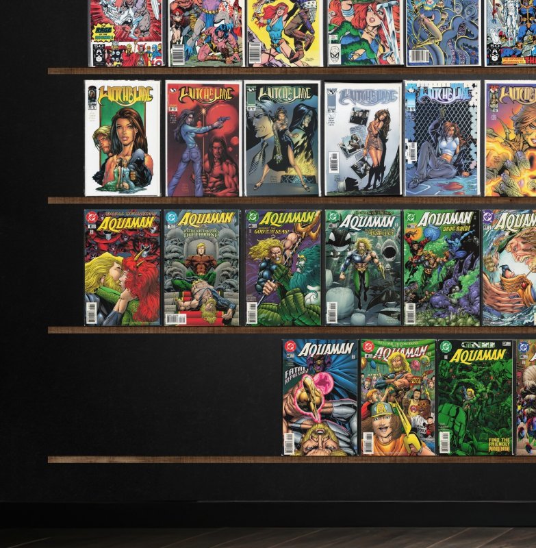 Huge Lot 140+ Comics with Aquaman, Witchblade, Iron Man, Silver Surfer & More!