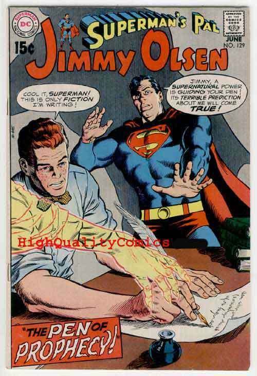 SUPERMAN'S PAL JIMMY OLSEN #129, FN+ to VF, Prophecy, Trophies, 1970