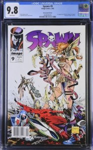 Spawn #9 - 1st Angela Appearance Rare Newsstand Variant - CGC 9.8 White Pages