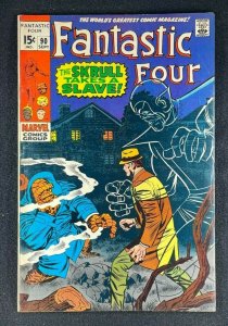 Fantastic Four (1961) #90 FN+ (6.5) Skrulls Mole Man App Jack Kirby Art