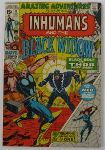 Amazing Adventures #8 (Sep 1971, Marvel), FN-VFN (7.0), Inhumans & Black Widow