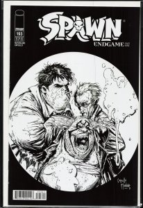 Spawn #193 Black and White Cover (2009) Spawn