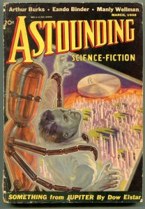 Astounding Pulp March 1938- Science Fiction- Eando Binder- Robot cover