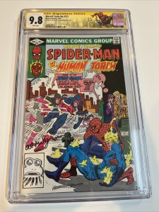 Marvel Team-Up (1982) # 121 CGC 9.8 SS)  Signed Sketch (Frog-Man) Al Milgrom