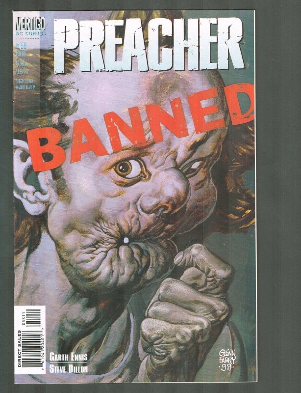 Preacher #58 ~ painted cover by Glenn Fabry ~ 2000 (9.4) WH