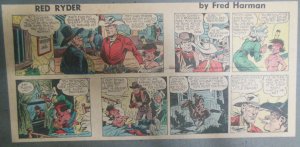 Red Ryder Sunday Page by Fred Harman from 7/29/1956 Third Page Size ! Western