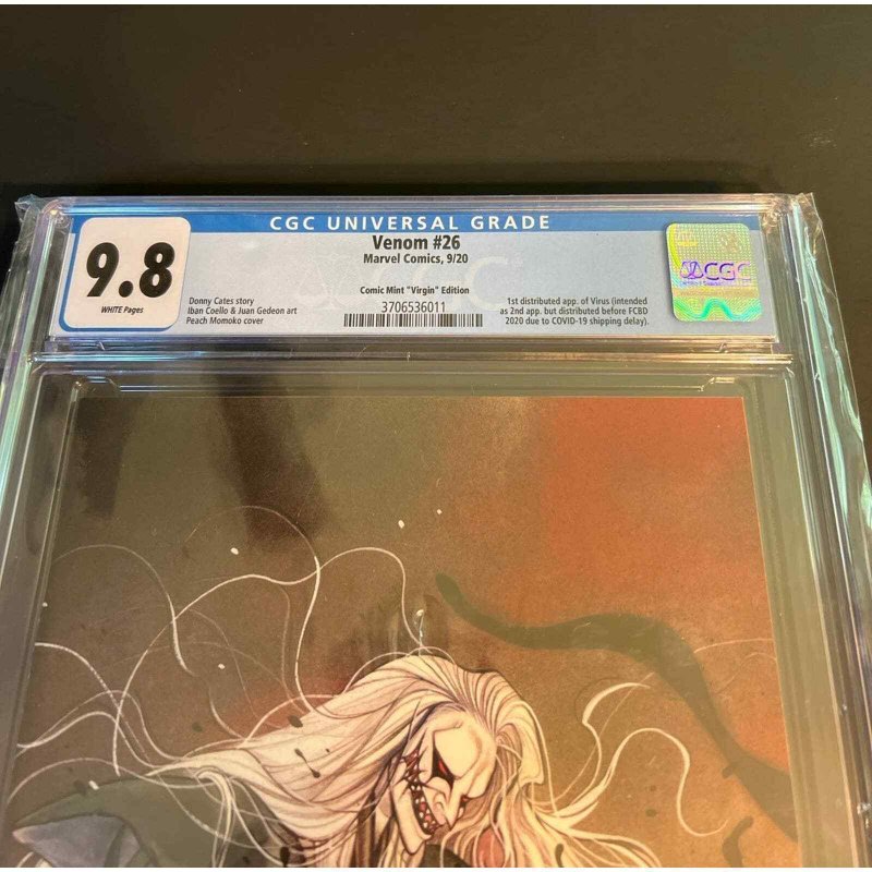 Venom #26 CGC 9.8 graded white pages - Peach Momoko Comic Mint virgin variant