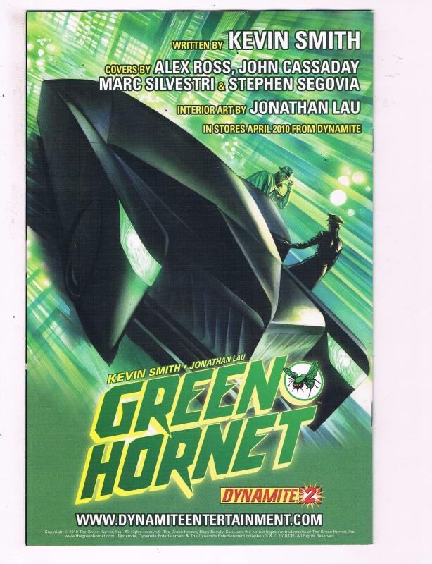 Green Hornet #1 VF Dynamite Comics Comic Book Kato Smith DE11