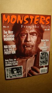 MONSTERS FROM THE VAULT 6 NM+ 9.6 OR BETTER FAMOUS CLASSIC HORROR ZOMBIE VAMPIRE