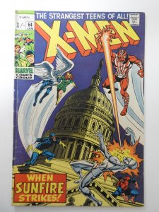 The X-Men #64 VG- moisture stain, centerfold detached bottom staple UK edition