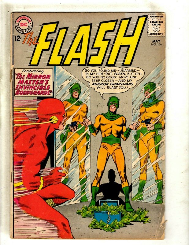 Flash # 136 VG DC Silver Age Comic Book Batman Superman Arrow Green Lantern J462