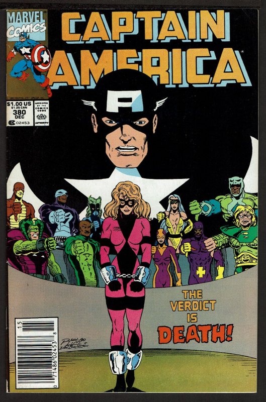 Captain America #380  (Dec 1990, Marvel)  7.5 VF-