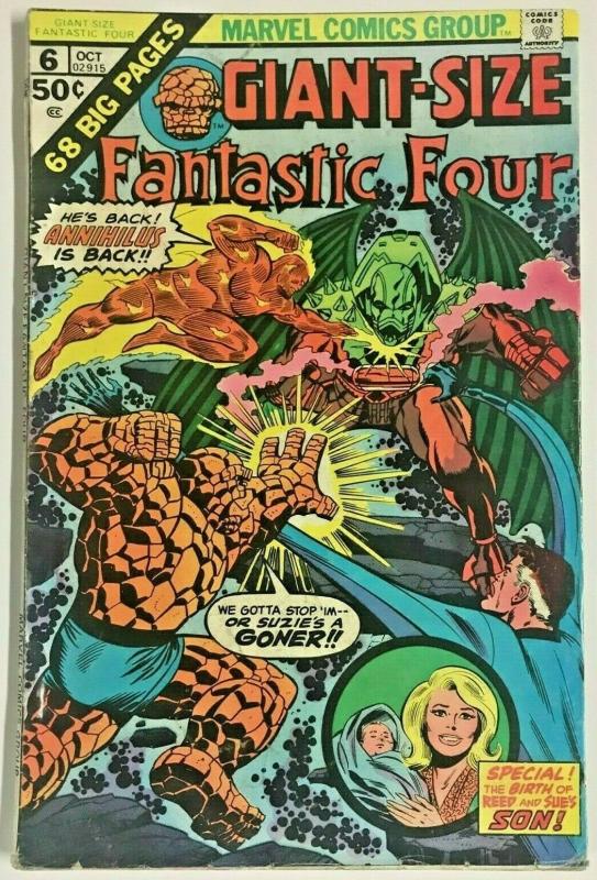 GIANT-SIZE FANTASTIC FOUR#6 FN 1975 MARVEL BRONZE AGE COMICS