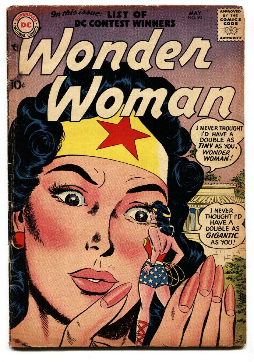 Wonder Woman 90 1957 Dc Giant Wonder Woman Cover Vg Comic Books Silver Age Dc Comics 