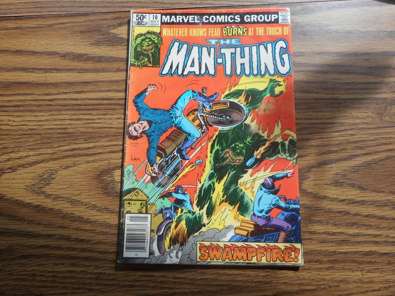 MAN-THING #10  BOB WIACEK COVER & ART MID GRADE GEM 5.5 OR BETTER WOW!!!