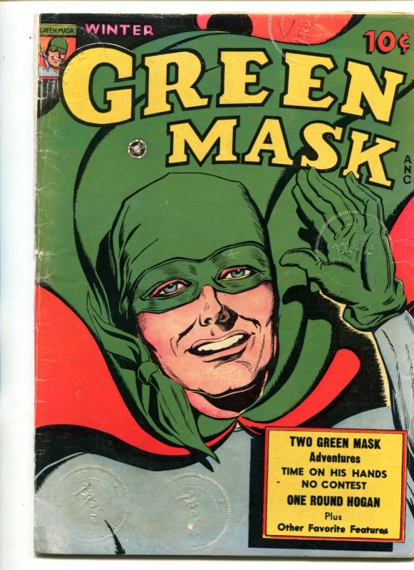 GREEN MASK #4-1945-SUPER HERO-THRILLS-WWII-vg minus