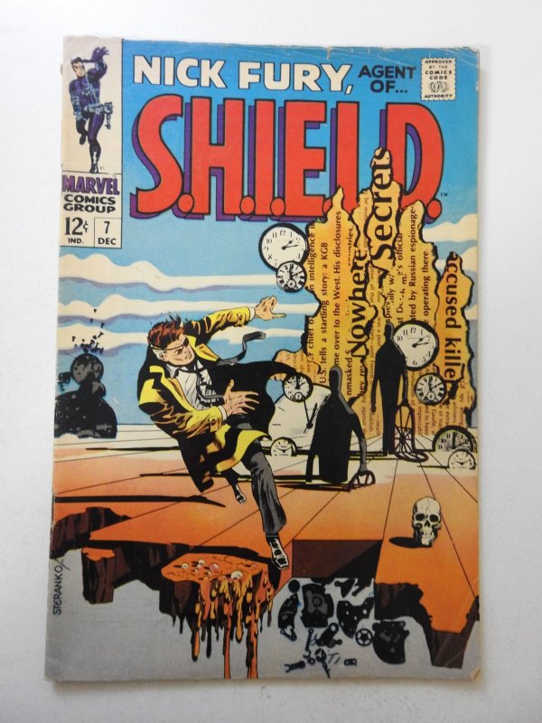 Nick Fury, Agent of SHIELD #7 (1968) VG Condition moisture stain