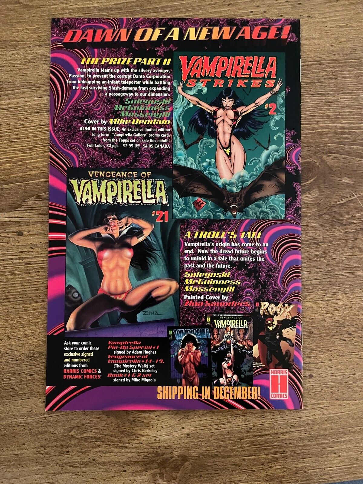 Vampirella Pin Up Special Nm Harris Comic Book Adam Hughes Cover Art Rh Comic Books