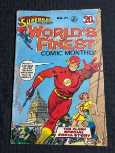 Vintage WORLD'S FINEST Australian Comic #71 G/VG 3.0 Superman / Flash