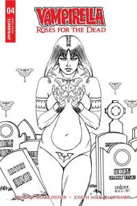 VAMPIRELLA ROSES FOR DEAD (2018 D. E.) #4 VARIANT 1:20 LINSNER B&W PRESALE-05/29