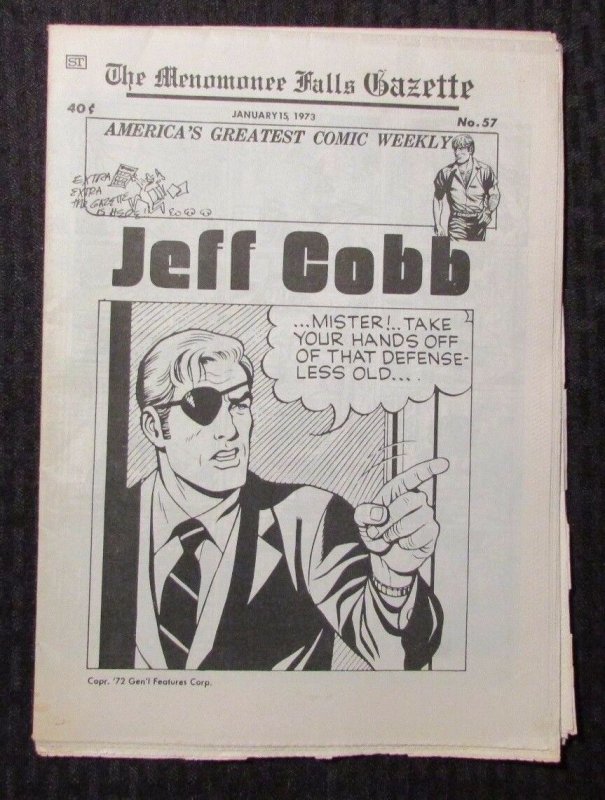 1973 MENOMONEE FALLS GAZETTE Comic Weekly #57 Jan 15 FN- 5.5 Jeff Cobb Air Hawk